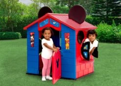 Delta Children Mickey Mouse Plastic Indoor/Outdoor Playhouse With Easy Assembly