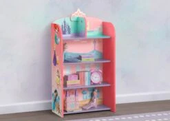 Delta Children Disney Princess Wooden Playhouse 4-Shelf Bookcase