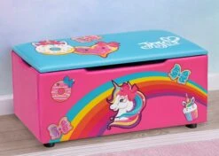 Delta Children JoJo Siwa Upholstered Storage Bench For Kids