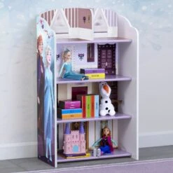 Delta Children Frozen II Wooden Playhouse 4-Shelf Bookcase